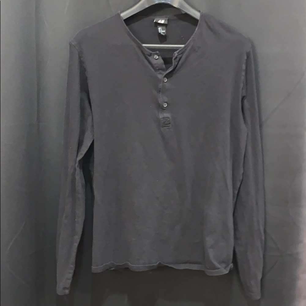 Black Long Sleeve Henley